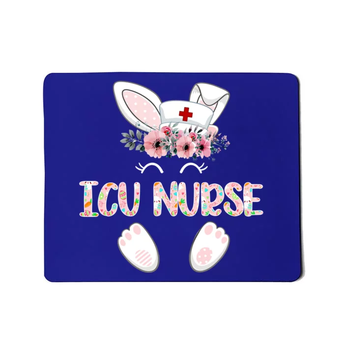 Icu Nurse Easter Nurse Floral Bunny Cute Gift Mousepad