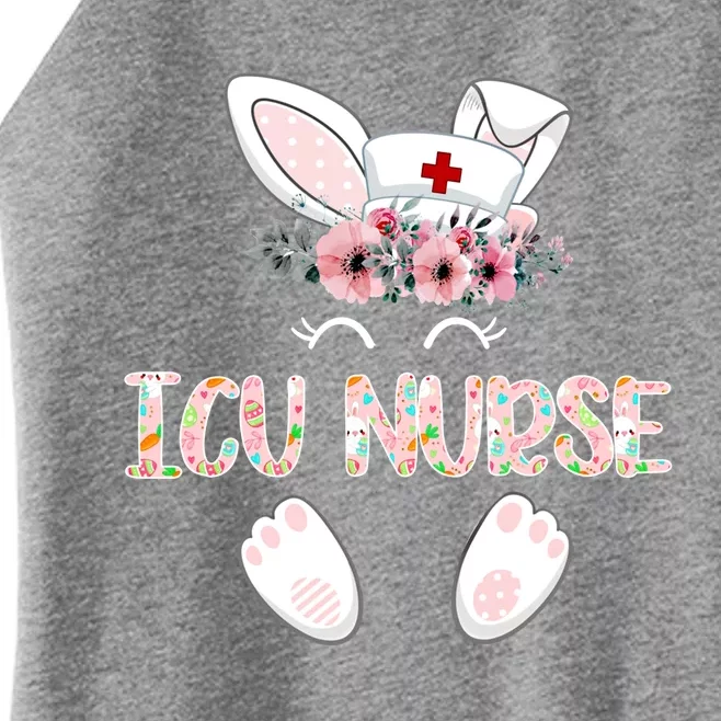 Icu Nurse Easter Nurse Floral Bunny Cute Gift Women’s Perfect Tri Rocker Tank