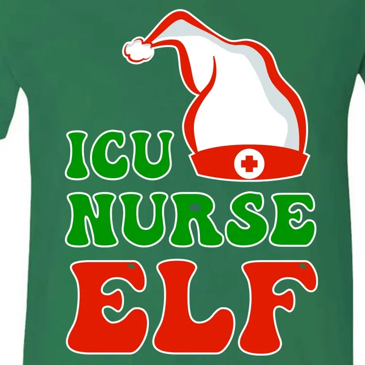 ICU Nurse Elf V-Neck T-Shirt