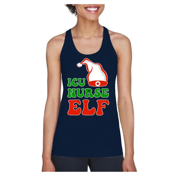 ICU Nurse Elf Women's Racerback Tank