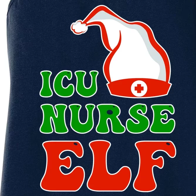 ICU Nurse Elf Women's Racerback Tank