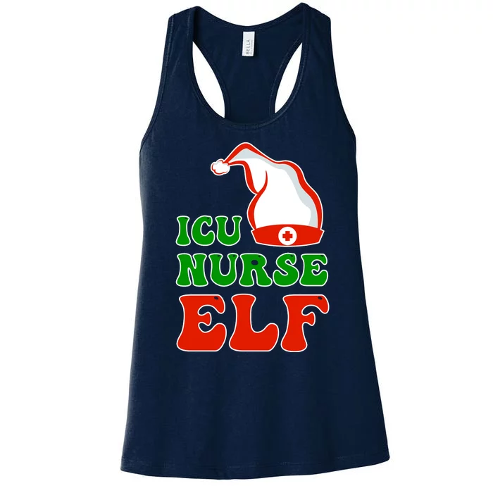 ICU Nurse Elf Women's Racerback Tank