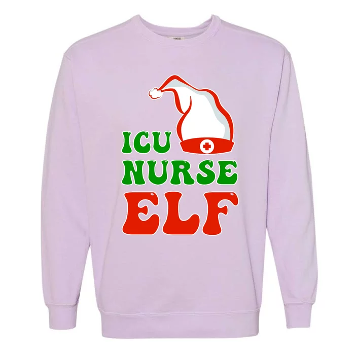 ICU Nurse Elf Garment-Dyed Sweatshirt