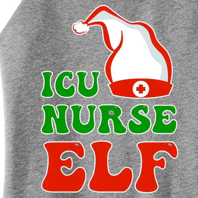 ICU Nurse Elf Women’s Perfect Tri Rocker Tank