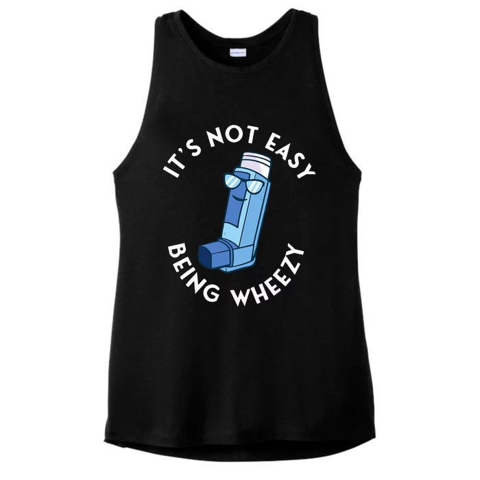 ItS Not Easy Being Wheezy Asthma Inhaler Allergy Sufferer Ladies Tri-Blend Wicking Tank