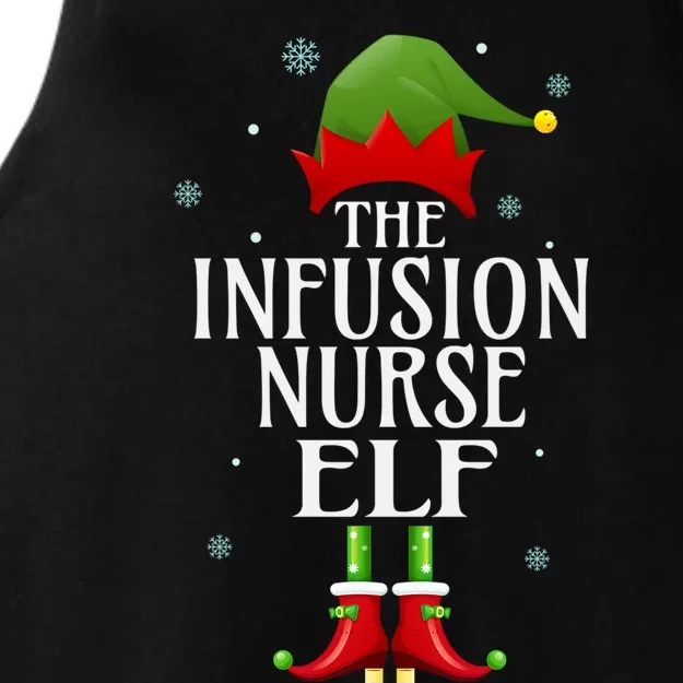 Infusion Nurse Elf Xmas Funny Family Matching Christmas Gift Ladies Tri-Blend Wicking Tank