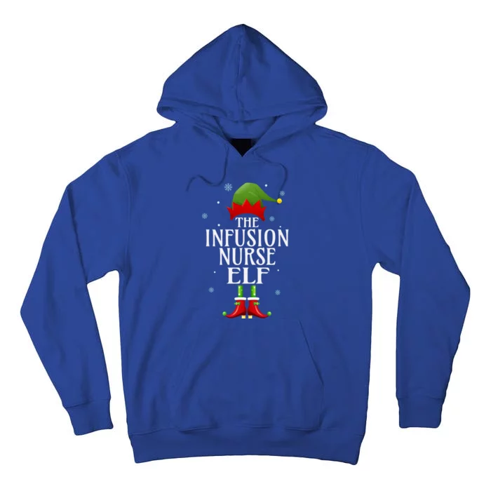 Infusion Nurse Elf Xmas Funny Family Matching Christmas Gift Tall Hoodie