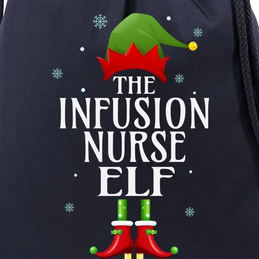 Infusion Nurse Elf Xmas Funny Family Matching Christmas Gift Drawstring Bag