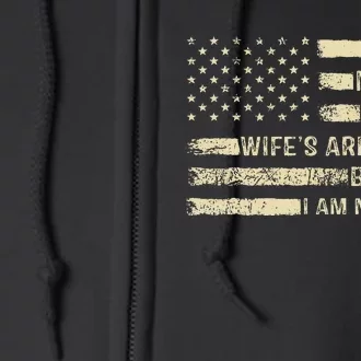 ItS Not Easy Being My WifeS Arm Candy  Funny Husband Full Zip Hoodie