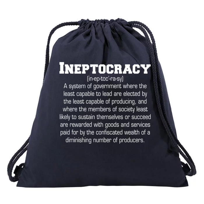 Ineptocracy Definition Drawstring Bag