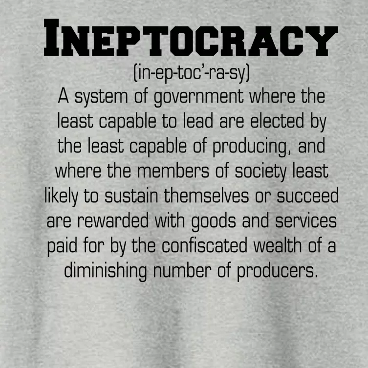 Ineptocracy Definition Women's Crop Top Tee