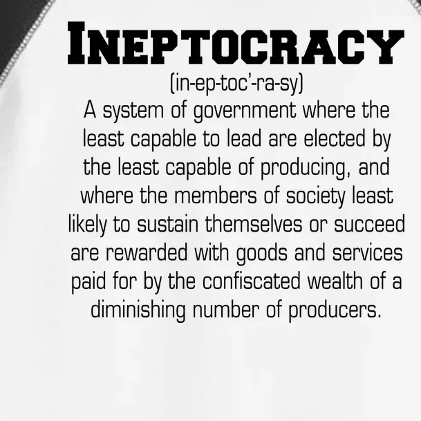 Ineptocracy Definition Toddler Fine Jersey T-Shirt