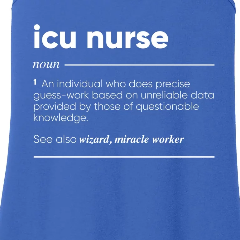 Icu Nurse Funny Definition Gift Ladies Essential Tank