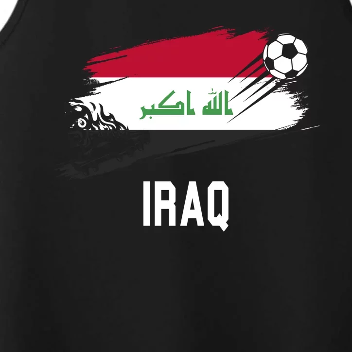 Iraq National Football Soccer Team Flag Performance Tank