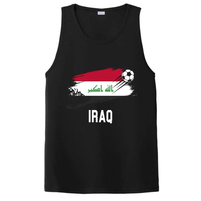 Iraq National Football Soccer Team Flag Performance Tank