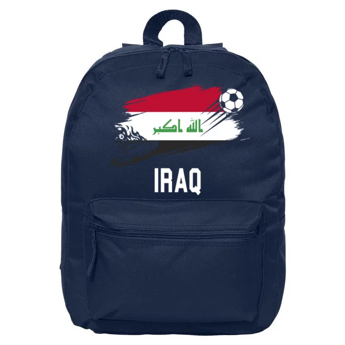 Iraq National Football Soccer Team Flag 16 in Basic Backpack