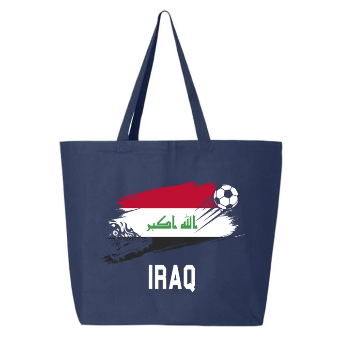 Iraq National Football Soccer Team Flag 25L Jumbo Tote