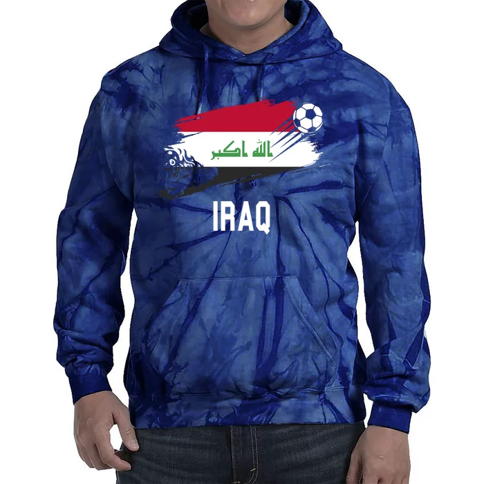 Iraq National Football Soccer Team Flag Tie Dye Hoodie