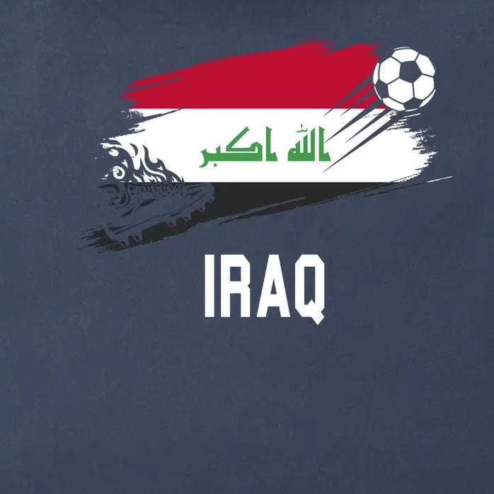 Iraq National Football Soccer Team Flag Zip Tote Bag