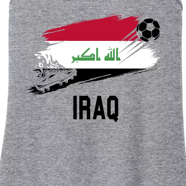 Iraq National Football Soccer Team Flag Ladies Essential Tank