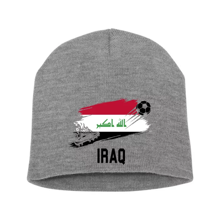 Iraq National Football Soccer Team Flag Short Acrylic Beanie