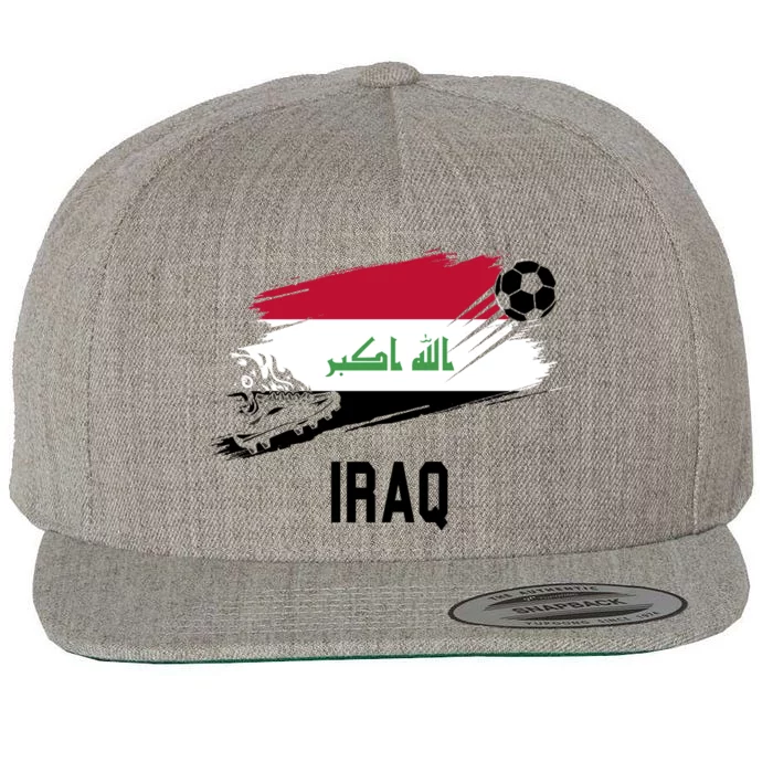 Iraq National Football Soccer Team Flag Wool Snapback Cap