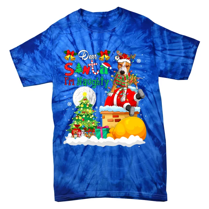 IM Naughty Funny Joke Xmas Santa Reindeer Pit Bull Owner Funny Gift Tie-Dye T-Shirt