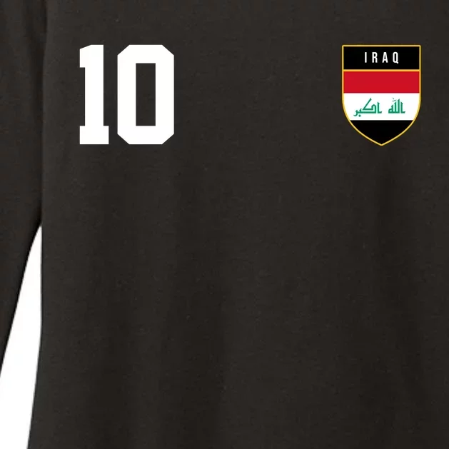 Iraq Nation Football Soccer 10 Jersey Womens CVC Long Sleeve Shirt