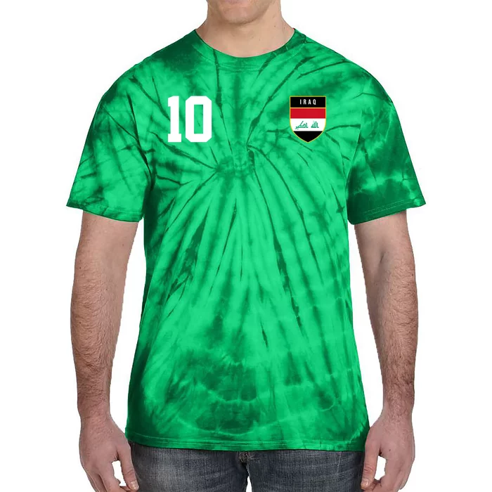 Iraq Nation Football Soccer 10 Jersey Tie-Dye T-Shirt