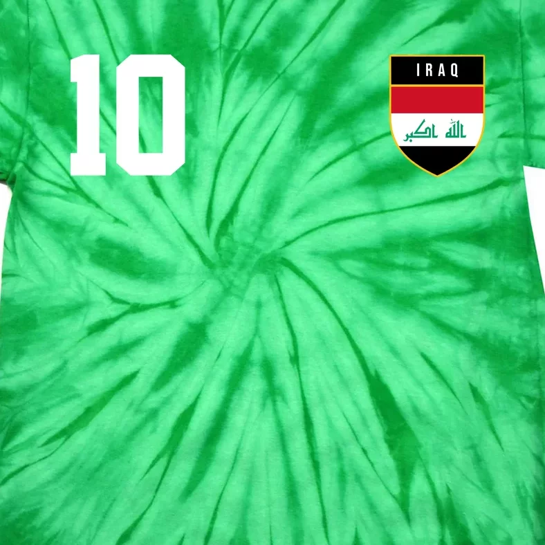 Iraq Nation Football Soccer 10 Jersey Tie-Dye T-Shirt