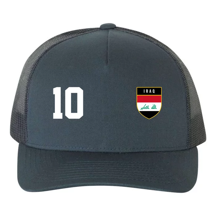 Iraq Nation Football Soccer 10 Jersey Yupoong Adult 5-Panel Trucker Hat