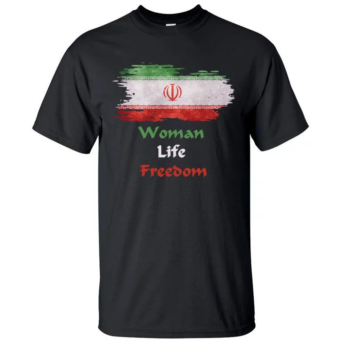 Iran National Flag, Woman, Life, Freedom Tall T-Shirt