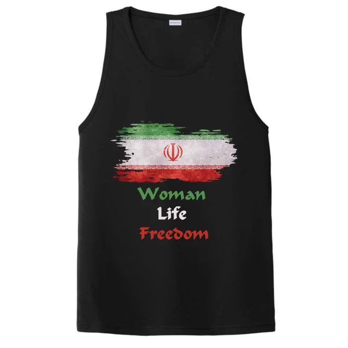 Iran National Flag, Woman, Life, Freedom Performance Tank