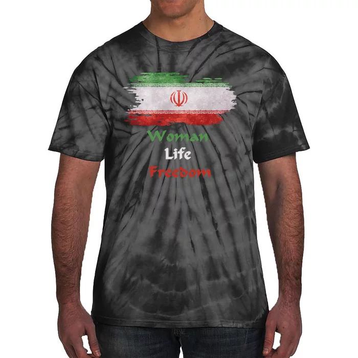 Iran National Flag, Woman, Life, Freedom Tie-Dye T-Shirt