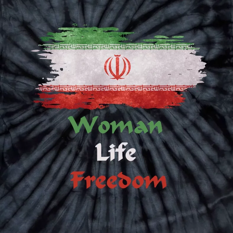 Iran National Flag, Woman, Life, Freedom Tie-Dye T-Shirt