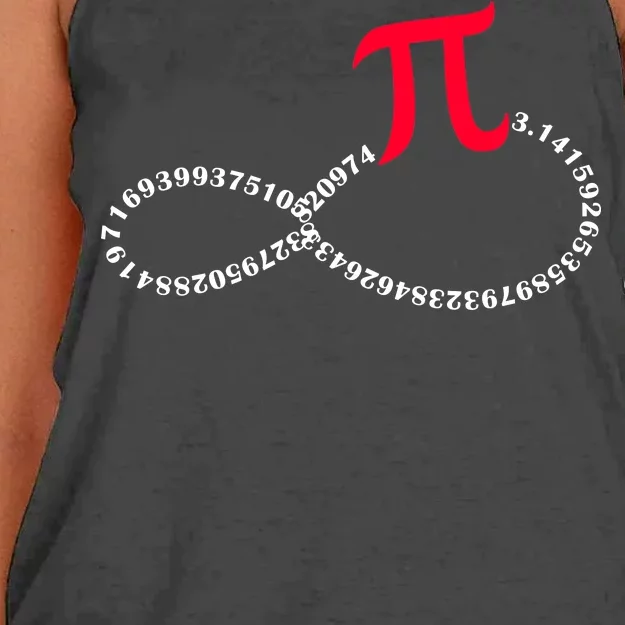 Infinite PI Numbers Women's Knotted Racerback Tank