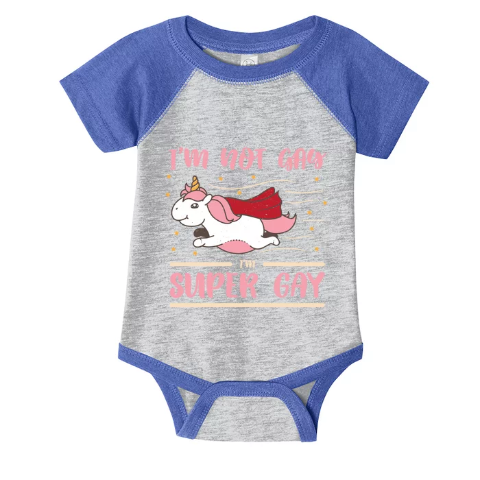 Im Not Gay Im Super Gay I Am Lgbt Pride Magic Csd Lgbtq Gift Infant Baby Jersey Bodysuit