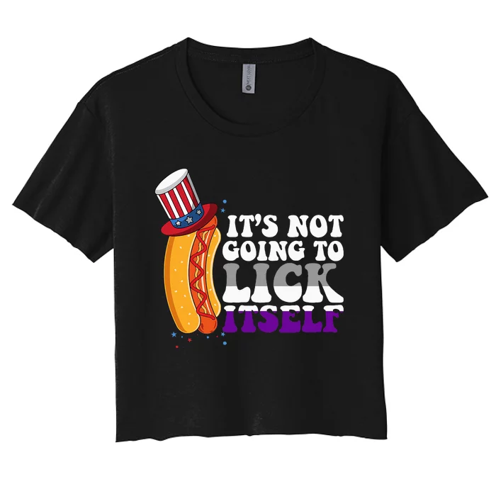 Its Not Gonna Lick Itself Lgbtq Women's Crop Top Tee