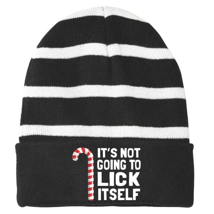 ItS Not Going To Lick Itself Striped Beanie with Solid Band