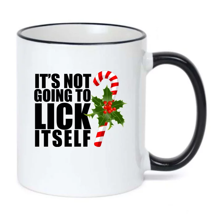 It's Not Going To Lick Itself Funny Candy Cane Christmas Black Color Changing Mug