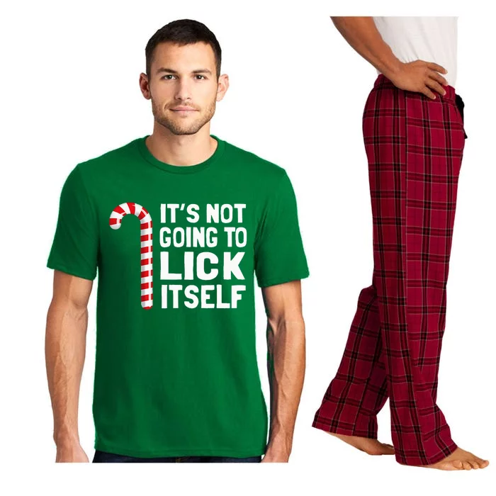 ItS Not Going To Lick Itself Christmas Candy Cane Pajama Set