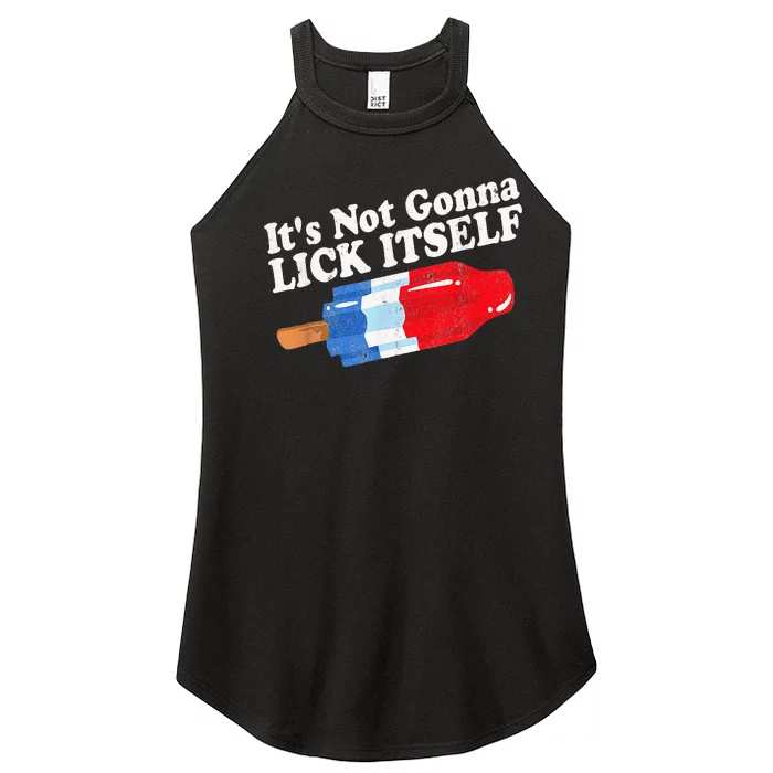 It's not Gonna Lick Itself 4th of July celebration Women’s Perfect Tri Rocker Tank