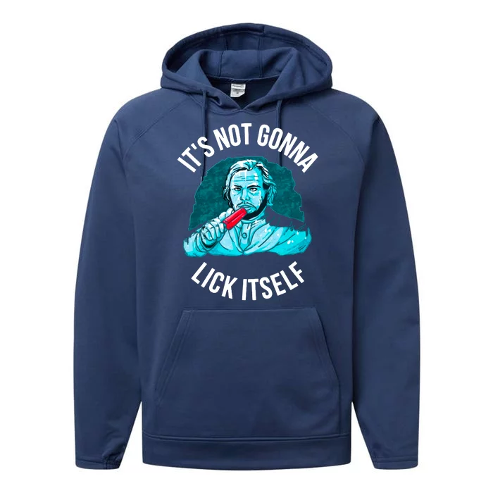 It's Not Gonna Lick Itself Funny Popsicle Performance Fleece Hoodie