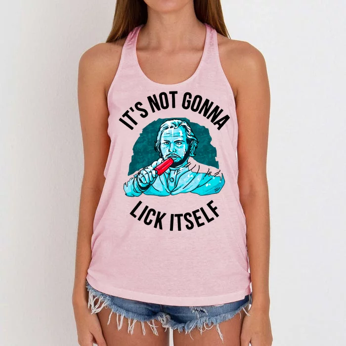 It's Not Gonna Lick Itself Funny Popsicle Women's Knotted Racerback Tank