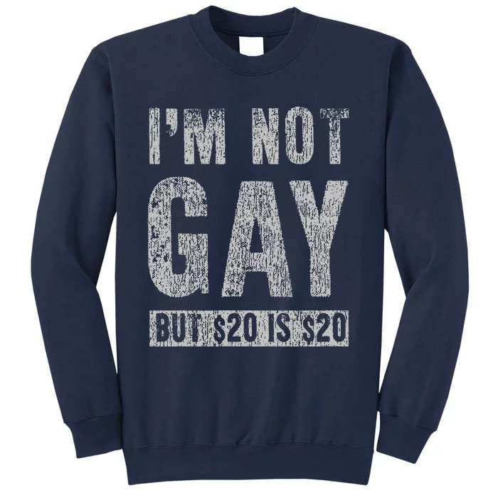 IM Not Gay But 20 Dollars Is 20 Dollars Funny Adult Sweatshirt