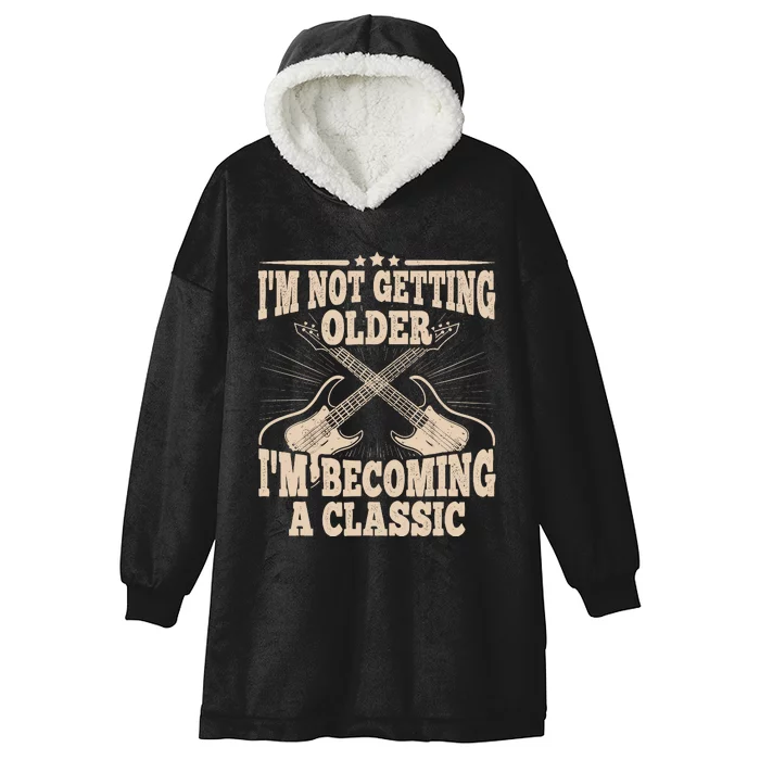 I'm Not Getting Older I'm Becoming A Classic Dad Graphic Hooded Wearable Blanket