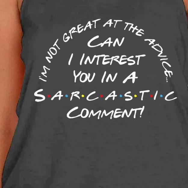 IM Not Great At The Advice Sarcastic Comment Women's Knotted Racerback Tank