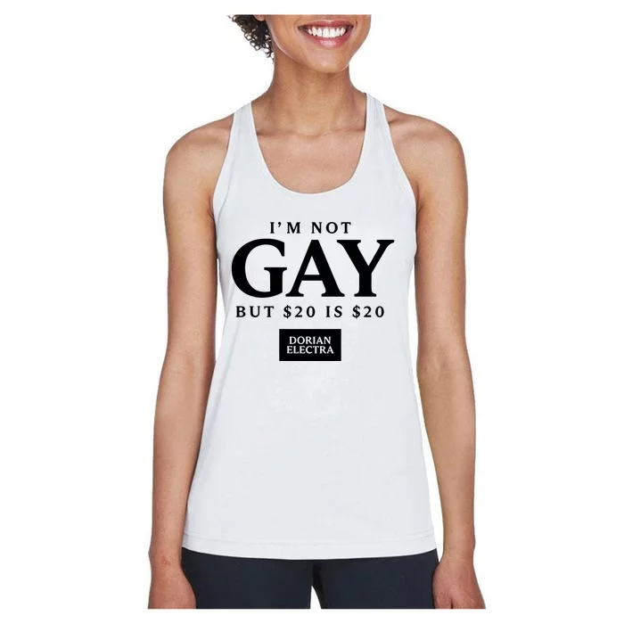 Im Not G.Ay But $20 Is $20 I Made $20 At The Dorian Electra Concert Women's Racerback Tank