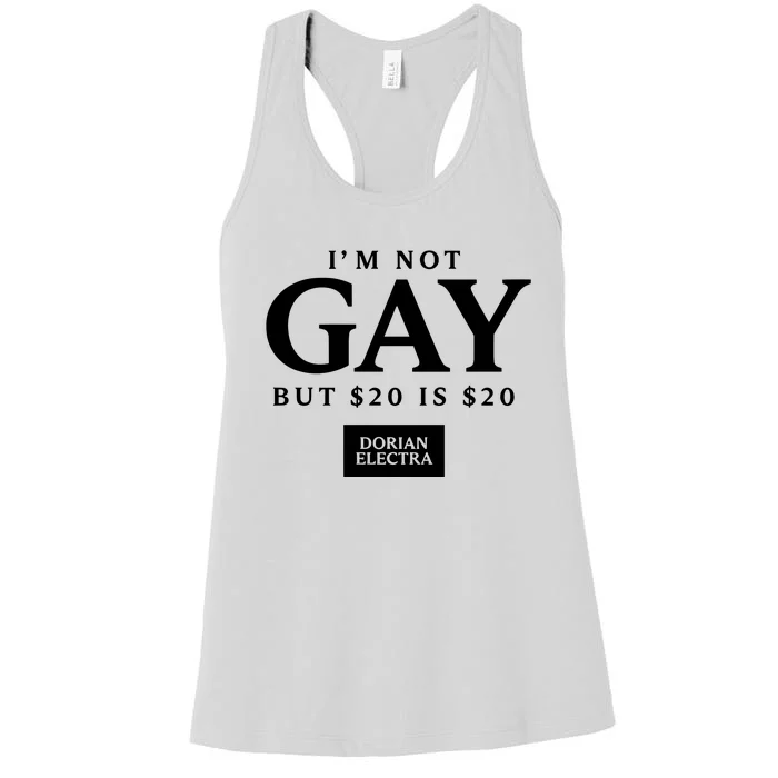 Im Not G.Ay But $20 Is $20 I Made $20 At The Dorian Electra Concert Women's Racerback Tank