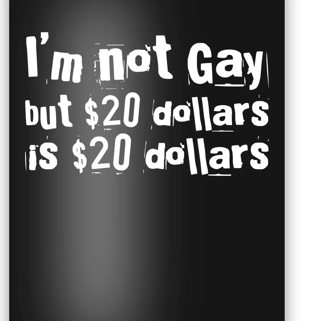 IM Not Gay But 20 Dollars Is 20 Dollars Poster